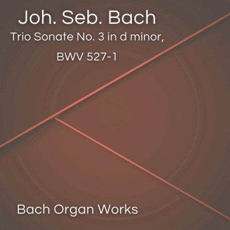 Trio Sonate No. 3 in d minor, BWV 527-1 (Bach Organ Works in November) | Boomplay Music