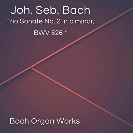 Trio Sonate No. 2 in c minor, BWV 526-1 (Bach Organ Works in September)