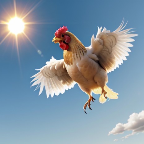 Chicken Flies Toward the Sun