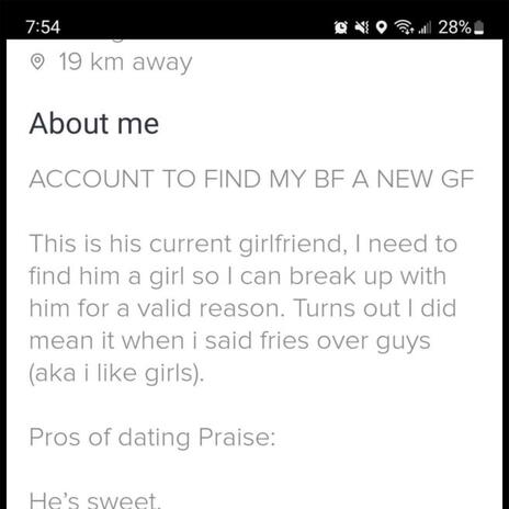 Account To Find My BF A New GF | Boomplay Music