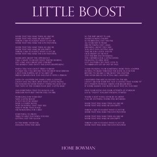 LITTLE BOOST lyrics | Boomplay Music