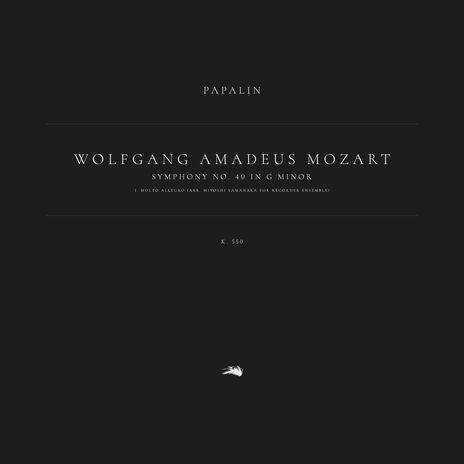 Symphony No. 40 in G Minor, K. 550: 1. Molto allegro (Arr. Miyoshi Yamanaka for Recorder Ensemble) ft. Papalin | Boomplay Music