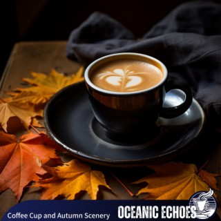 Coffee Cup and Autumn Scenery