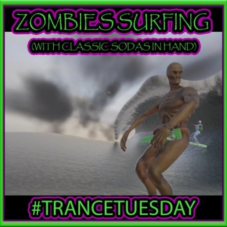 Zombies Surfing With Classic Sodas In Hand