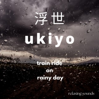 Train ride on rainy day