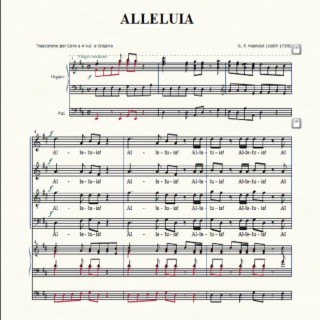 ALLELUIA dal Messia di Handel . (Testo Italiano. Choir and Organ and files of Separate parts of Choir)