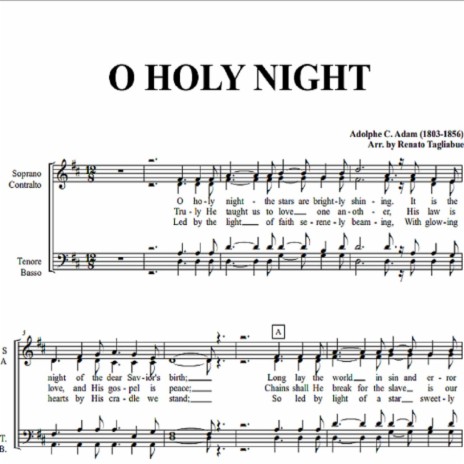 O HOLY NIGHT, Choir SATB and Piano