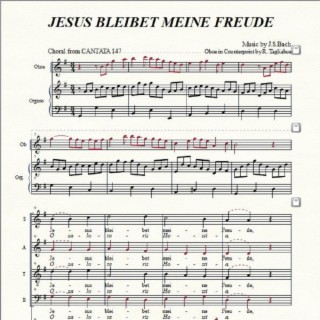 JESUS BLEIBET MEINE FREUDE Choral from Cantata Bwv 147 + Separate parts of SATB Choir