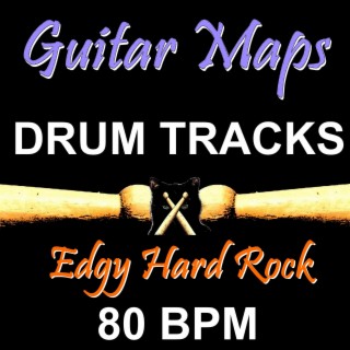 Edgy Hard Rock Drum Track 80 BPM Instrumental Drum Beat for Bass Guitar