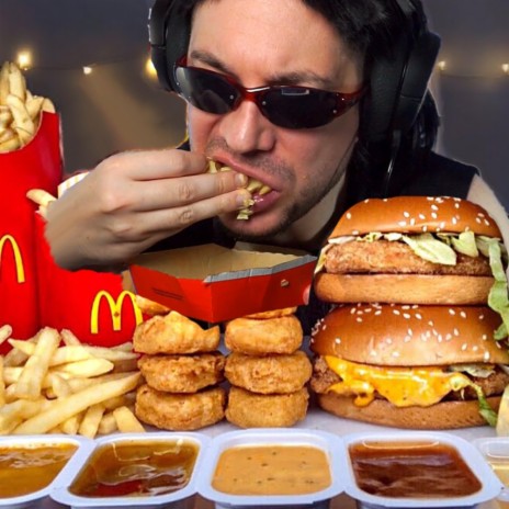 ASMR Mouth Sounds Eating McDonald's Pt. 4