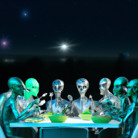 Aliens at dinner