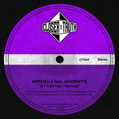 If I Told You (Intr0beatz Remix) ft. Javonntte | Boomplay Music