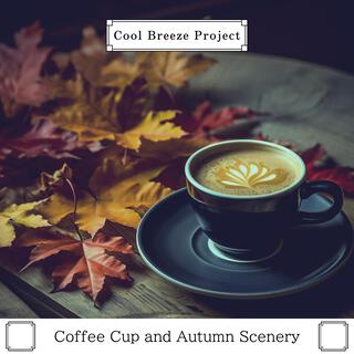 Coffee Cup and Autumn Scenery