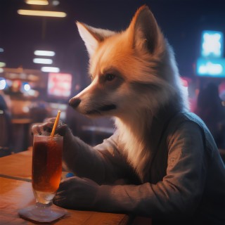 Fox taking a break at night