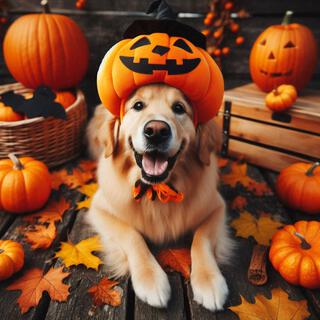 Dog enjoying Halloween