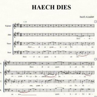 J. Arcadelt. HAEC DIES for SATB Choir + separate parts of Voices of Choir