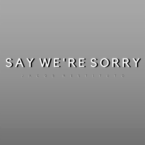 Say We're Sorry | Boomplay Music