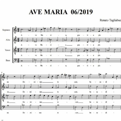 AVE MARIA 06/19 (Tagliabue), for SATB Choir | Boomplay Music