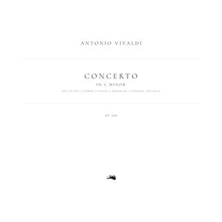 Concerto for 2 Flutes, 2 Shawms, 2 Violins, 2 Mandolins, 2 Theorbos, and Cello in C Minor, RV 588