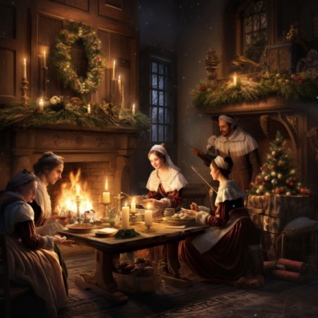Sharing the Banquet's Bounty ft. Christmas Fireplace Sounds & Relaxing Christmas Music