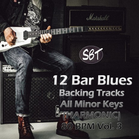 12 Bar Blues Backing Track in C Minor (Harmonic) 80 BPM, Vol. 3