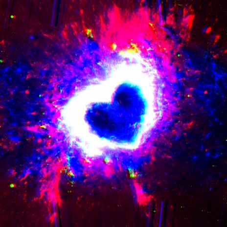 a heart in space