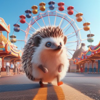 Amusement park and hedgehog