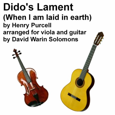 Dido's lament (When I am laid in earth) for viola and guitar