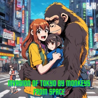 Invasion of Tokyo by monkeys from space