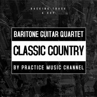 Classic Counstry Baritone Guitar Quartet Backing Track in A