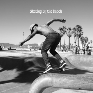 Skating by the beach