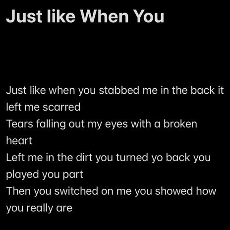 Just Like When You | Boomplay Music