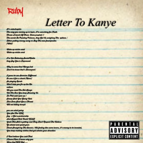 Letter To Kanye | Boomplay Music