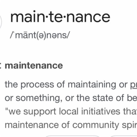 MAINTENANCE