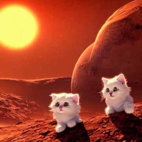 Fluffy Cats on Mars