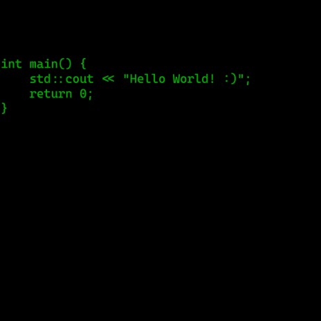 std::cout << Hello World! :); | Boomplay Music