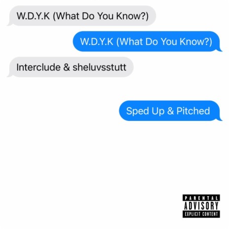 W.D.Y.K? (Sped Up & Pitched) ft. Interclude | Boomplay Music