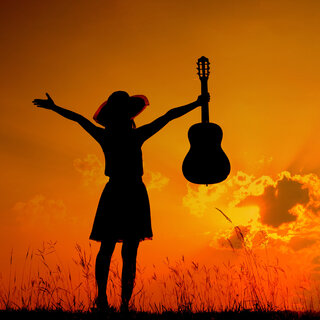 Guitar Echoes Harmonies of the Heart at Sunset