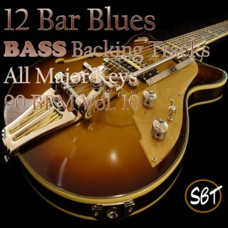 12 Bar Blues Bass Backing Tracks, All Major Keys, 90 BPM, Vol. 10