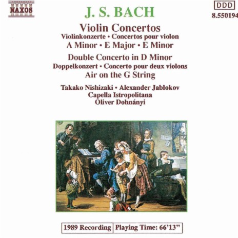 Concerto for 2 Violins in D Minor, BWV 1043: III. Allegro ft. Alexander Jablokov, Capella Istropolitana, Oliver von Dohnányi & Johann Sebastian Bach | Boomplay Music