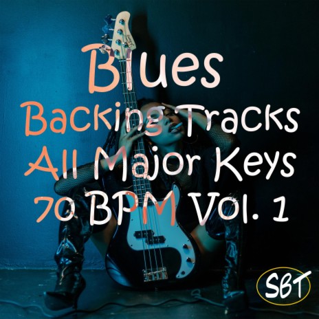 Blues Backing Track in A Major 70 BPM, Vol. 1