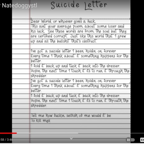 Suicide Letter | Boomplay Music