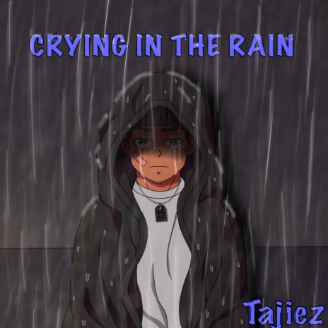 anime guy crying in the rain