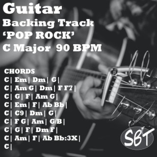 Guitar Backing Track (Pop Rock) in C Major, 90 BPM