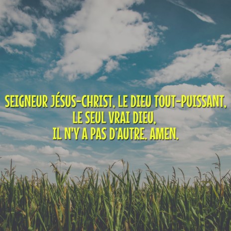 Seigneur Jésus-Christ, le Dieu tout-puissant, le seul vrai Dieu, il n'y en a pas d'autre. Amen. | Boomplay Music