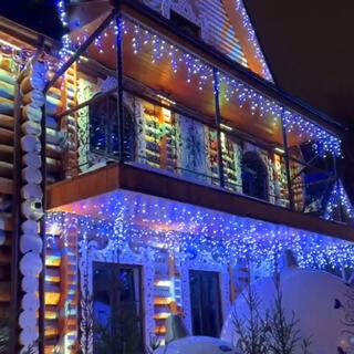 Christmas-Decorated Houses