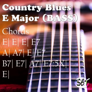 Country Blues Bass Backing Track in E 120 BPM