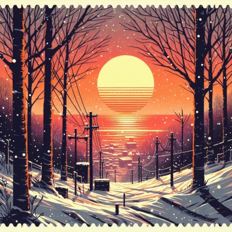 Sunset on a Snowy Day