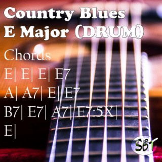 Country Blues Drum Backing Track in E 120 BPM
