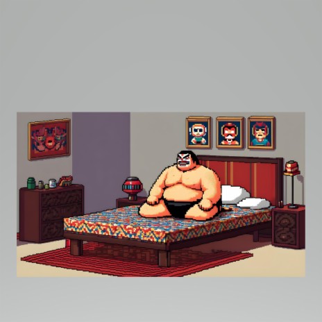 Sleeping Sumo fighter